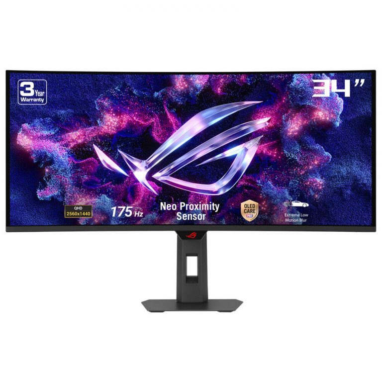 ASUS ROG Strix OLED XG34WCDG Computerbildschirm 86,4 cm (34") 3440 x 1440 Pixel UltraWide Quad HD QD-OLED Schwarz