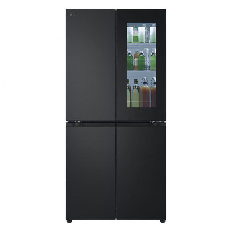LG InstaView GMV860EPDE Side-by-Side Kühlkombination Freistehend 530 l Schwarz