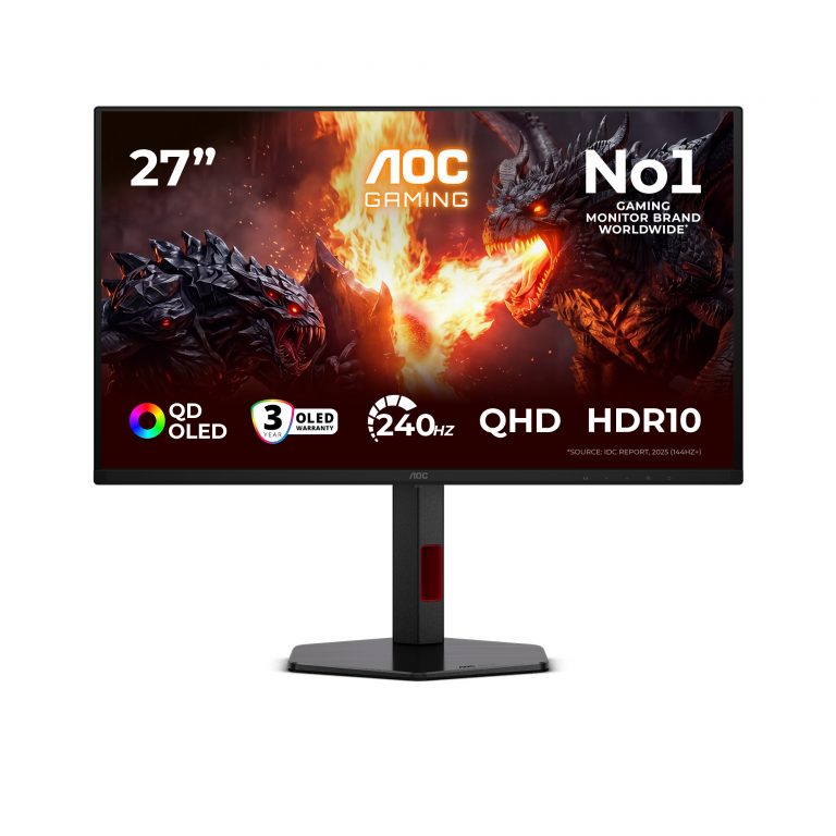 AOC G4 Q27G4ZDRAD Computerbildschirm 67,3 cm (26.5") 2560 x 1440 Pixel Quad HD OLED Schwarz, Rot
