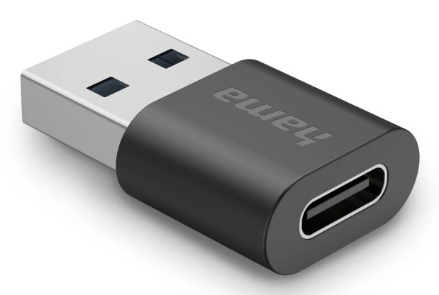 Hama USB-Adapter, USB-A-Stecker - USB-C-Buchse, USB 3.2 Gen2, 10 Gbit / s