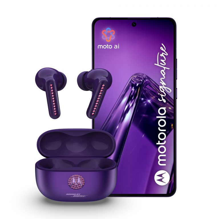 Motorola signature + Moto Bass Buds Plus 2 17,2 cm (6.78") Dual-SIM Android 16.0 5G USB Typ-C 16 GB 512 GB 5200 mAh Violett