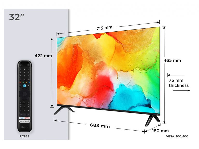 TCL SF560 32SF560 Fernseher 81,3 cm (32") Full HD Smart-TV WLAN Metallisch 300 cd/m²