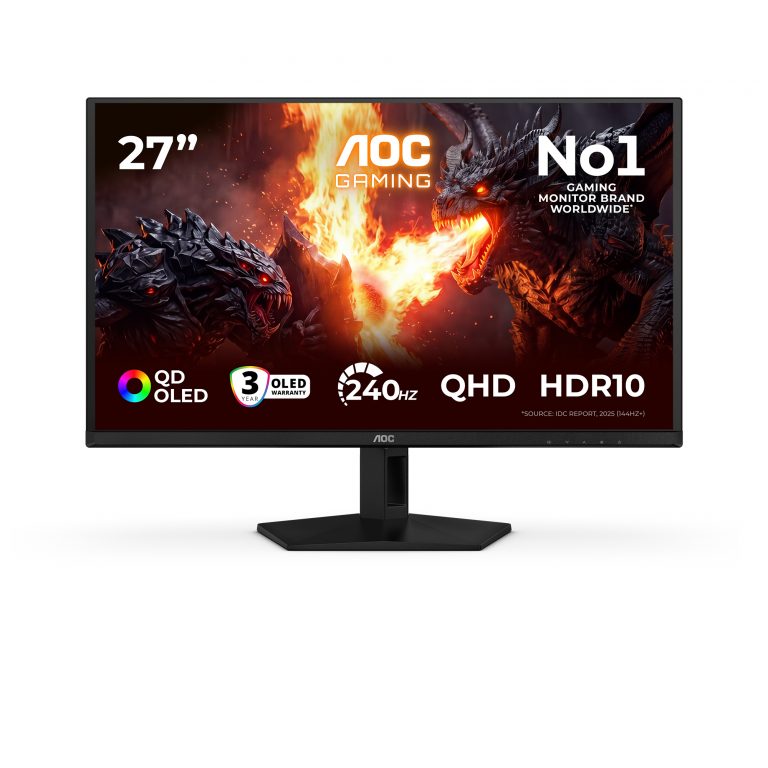 AOC G4 Q27G41ZDF Computerbildschirm 67,3 cm (26.5") 2560 x 1440 Pixel Quad HD QD-OLED Schwarz, Rot
