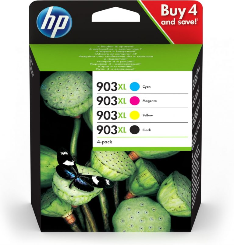 HP 903XL Druckerpatrone 4 Stück(e) Original Hohe (XL-) Ausbeute Schwarz, Cyan, Magenta, Gelb