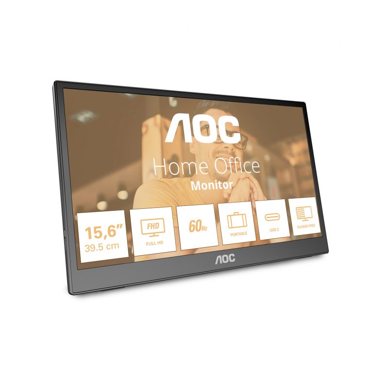 AOC 16T3EA TV-Gerät/Monitor tragbar Schwarz 39,6 cm (15.6") 1920 x 1080 Pixel