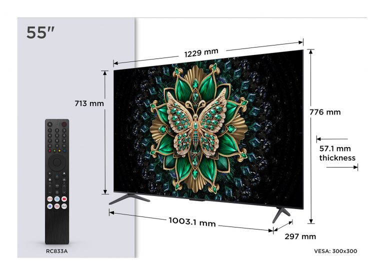 TCL 55C69K Fernseher 139,7 cm (55") 4K Ultra HD Smart-TV WLAN Metallisch