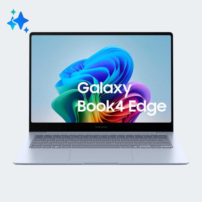 Samsung Galaxy Book4 Edge Copilot+ PC Snapdragon Laptop 35,6 cm (14") Touchscreen WQXGA+ 16 GB LPDDR5x-SDRAM 512 GB SSD Wi-Fi 7 (802.11be) Windows 11 Home Blau