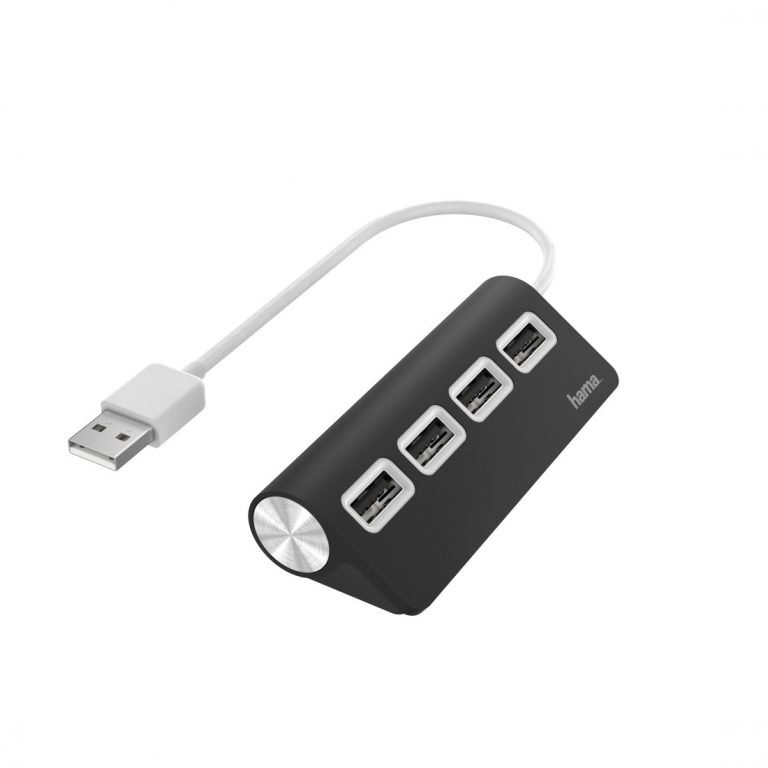 Hama 00200119 Schnittstellen-Hub USB 2.0 480 Mbit/s Schwarz