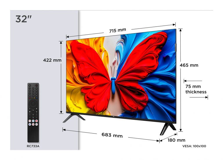 TCL S59K 32S59K Fernseher 81,3 cm (32") Full HD Smart-TV WLAN Metallisch