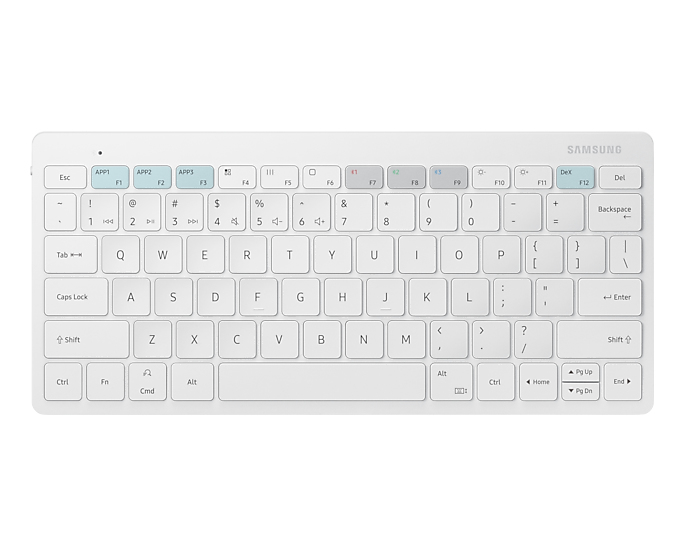 Samsung EJ-B3400BWGGDE Tastatur für Mobilgeräte QWERTZ Deutsch Bluetooth Weiß