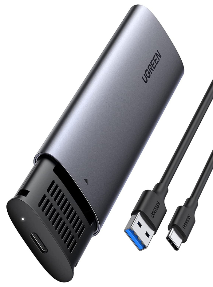 Ugreen 10903 Speicherlaufwerksgehäuse SSD-Gehäuse Schwarz, Grau M.2