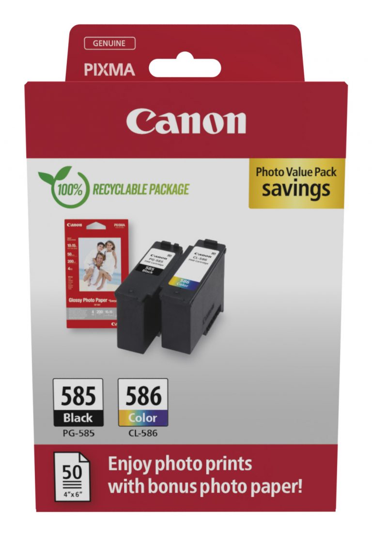 Canon PG-585/CL-586 PVP Druckerpatrone 2 Stück(e) Original Schwarz, Cyan, Magenta, Gelb