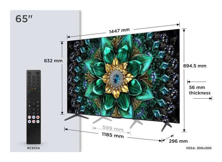TCL Q6C 65Q6C Fernseher 165,1 cm (65") 4K Ultra HD Smart-TV WLAN Metallisch