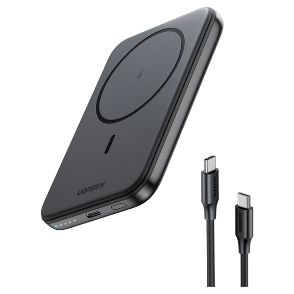 Ugreen 25207 Powerbank 5000 mAh Kabelloses Aufladen Schwarz