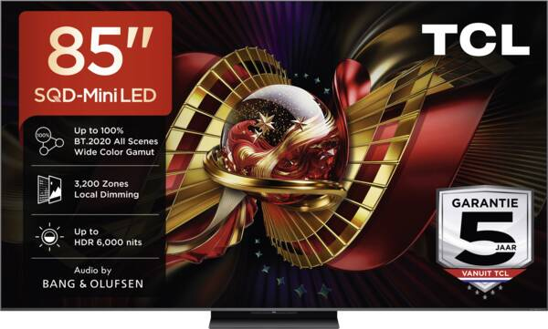 TCL 85C89L Fernseher 2,16 m (85") 4K Ultra HD Smart-TV Schwarz 6000 cd/m²