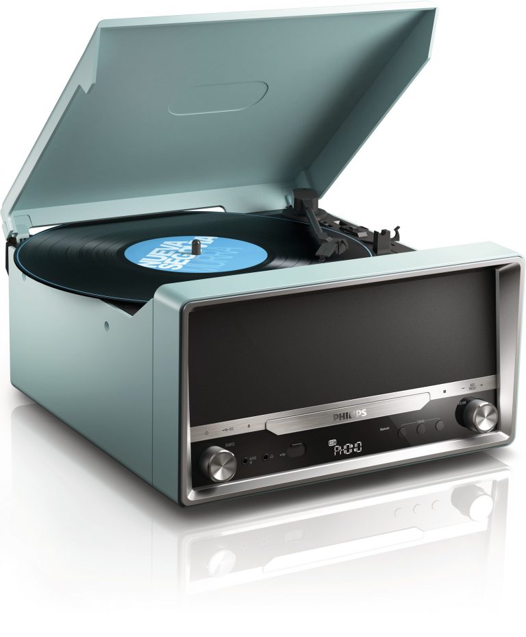 Philips Soundsystem mit Retro-Design mit Plattenspieler OTT2000/12